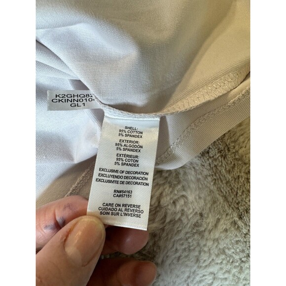 Calvin Klein Women's Soft Crew Neck Graphic Camo Logo T-shirt Light Purple S - Picture 6 of 8